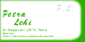 petra lehi business card